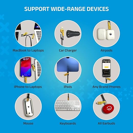 GrunX® INBAE 2025 Model 10th Gen | High Grade 4 In 1 Cable | Gold Plated Ports | Ultra Fast Charging & Data Transfer | Supporting Thunderbolt, Type C, Lightning, Type A For All iPhones & Laptop With 2 Year Warranty