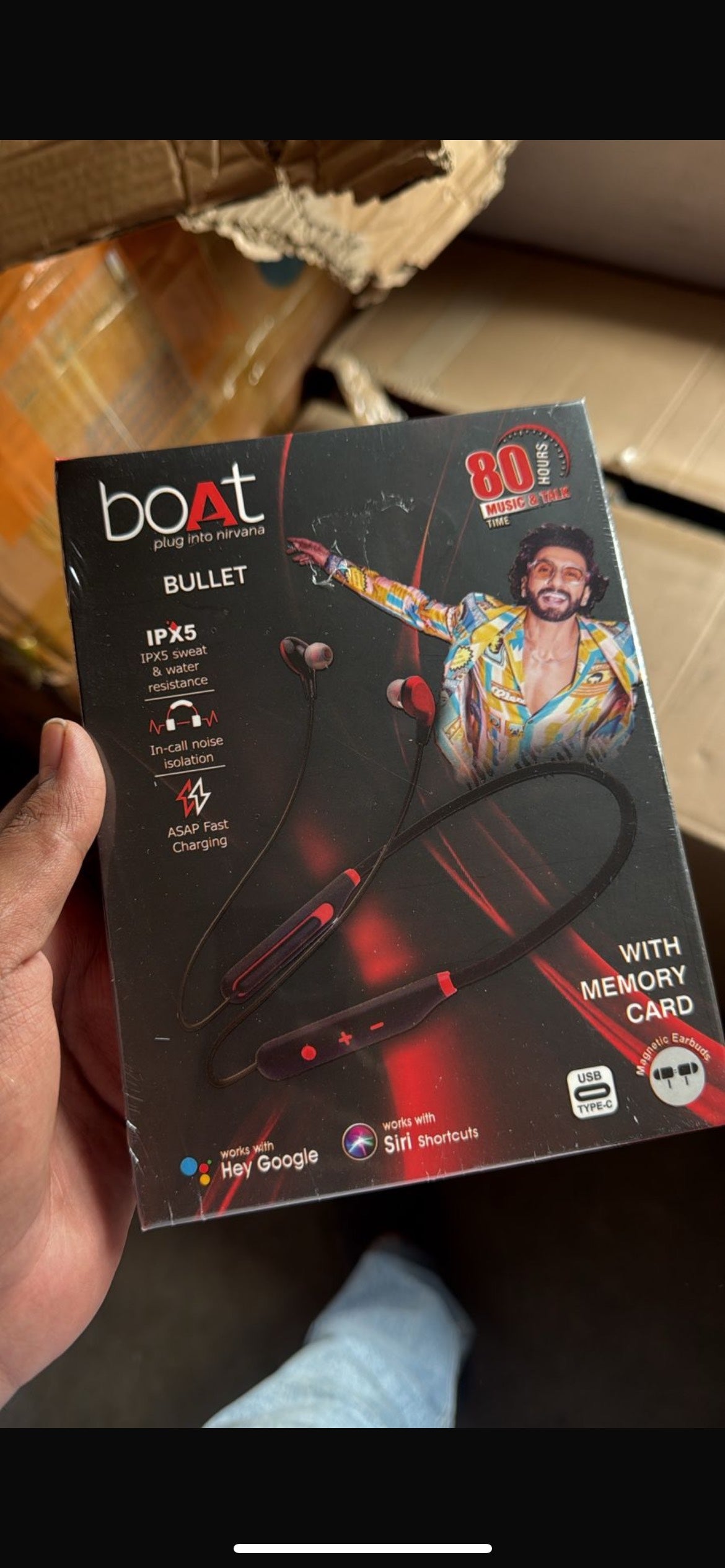 boAt Rockerz 255 ANC, 100Hrs Battery,Spatial Audio, ANC (~32dB), Fast Charge(10Mins=24HRS),3Mics AIENx,13mm Drivers, Bluetooth in Ear Neckband, Wireless with Mic Earphones (Raven Black)