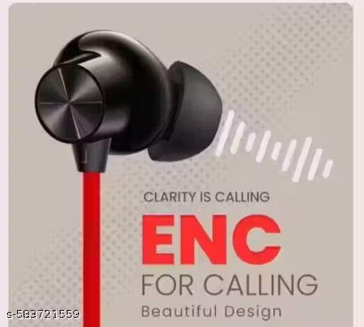 ENC Magnetic Wireless Bluetooth Neckband Earphone | Deep Bass, Long Battery Backup, Mic, Sweatproof Sports Headset"