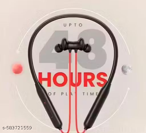 ENC Magnetic Wireless Bluetooth Neckband Earphone | Deep Bass, Long Battery Backup, Mic, Sweatproof Sports Headset"